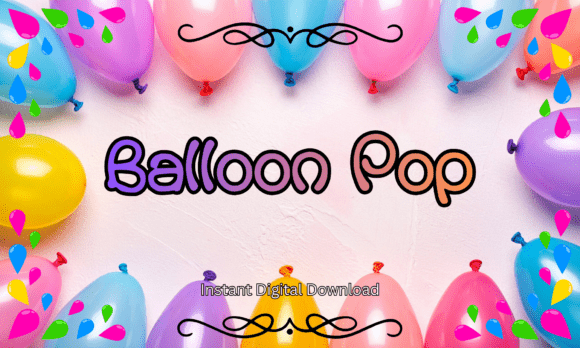 Balloon Pop: A Playful Display Font for Editorial Joy