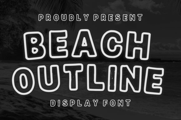 Beach Outline: A Playful Display Font for Summer-Ready Web Design