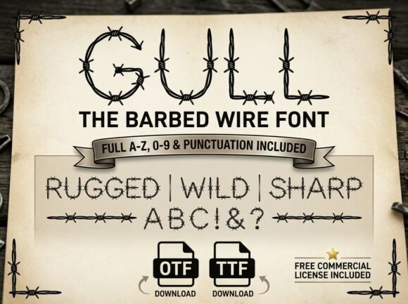 Gull: A Bold Display Font That Adds Rugged Charm to Your Brand
