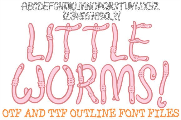 Little Worms: A Playful Display Font That Makes Headlines Wiggle With Personality