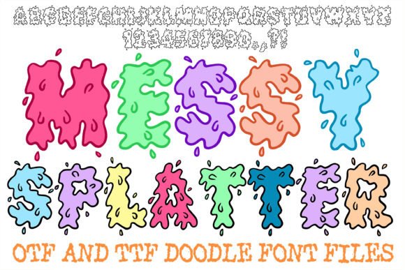 Messy Splatter: A Playful Display Font for Handmade Charm