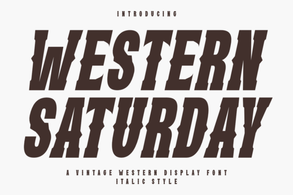 Western Saturday Italic